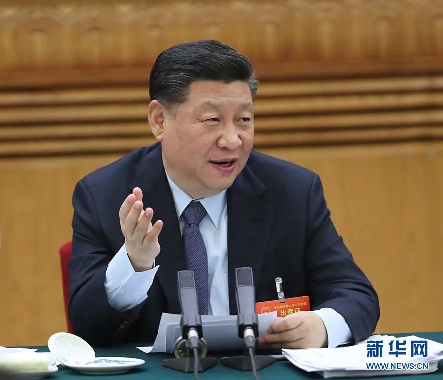 2019年3月7日，習近平參加十三屆全國人大二次會(huì )議甘肅代表團的審議。新華社記者 鞠鵬 攝